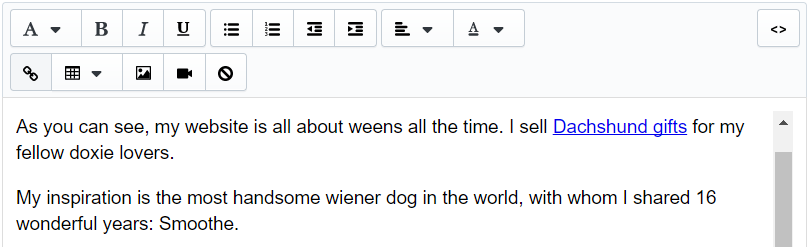 Keyword-rich anchor text